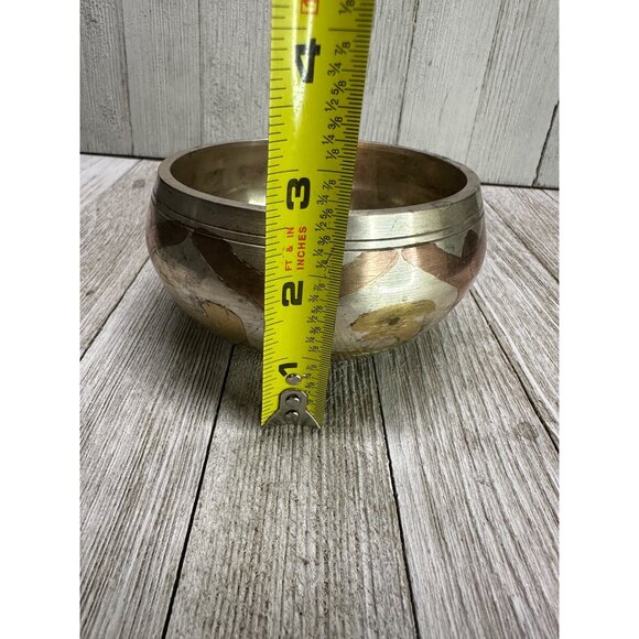Vtg Nepal Tibetan Singing Bowl Only 4" Diameter 2.5" Tall Meditation Healing - Picture 9 of 11